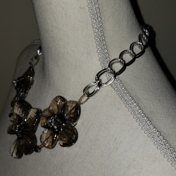 "Statement" necklace, smoky quartz color - Picture 4 of 4